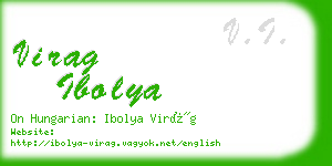 virag ibolya business card